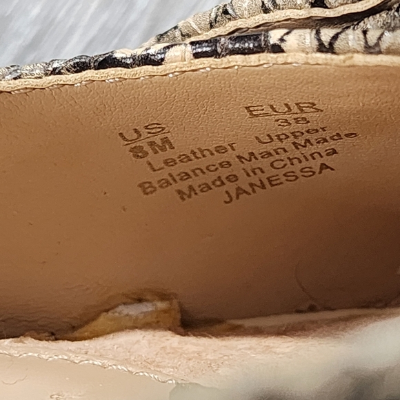 Sam Edelman Women's Snakeskin Mules - Black and Tan Janessa Size 8m - Picture 10 of 10